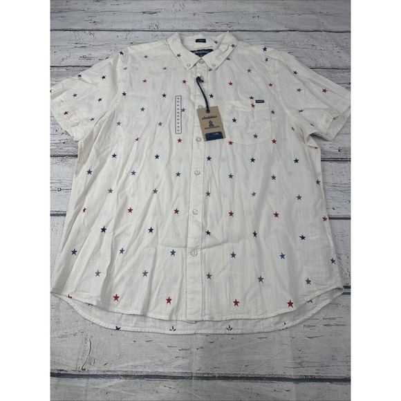 chubbies Other - NWT Chubbies Mens All Stars No Stripes Resort Weave Friday Shirt Button Up Sz XL